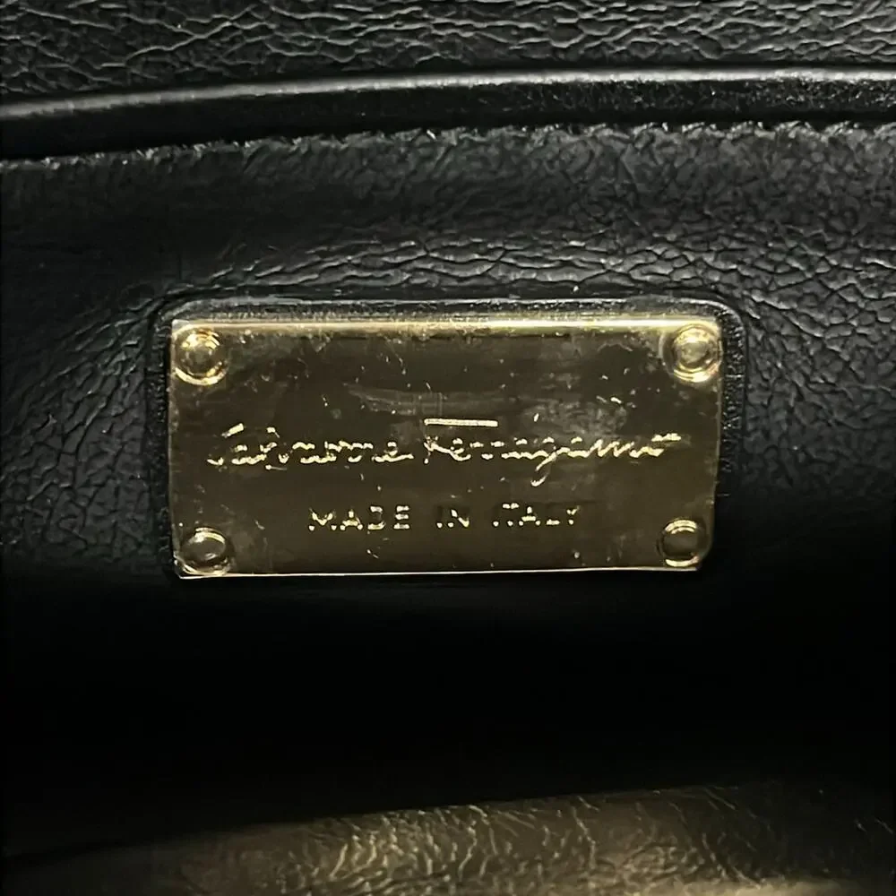 Salvatore Ferragamo Shoulder Bag Mouton Calf Leather